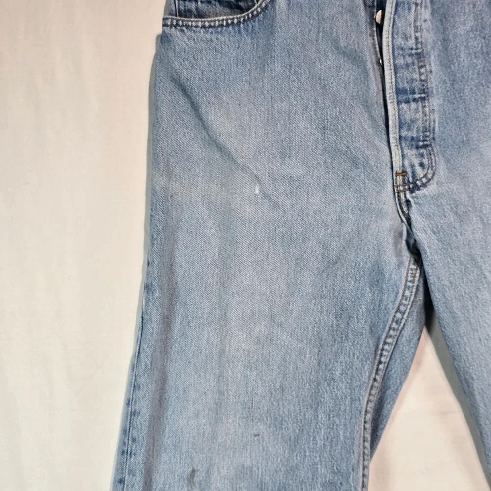 Vintage Levis 501 Jeans 36x32 Light Wash Button Fly Made in USA 1994 501-0149 - Picture 10 of 16